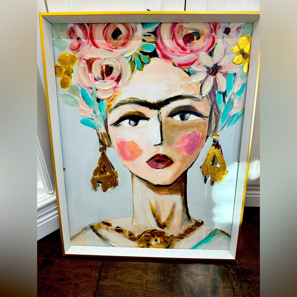 Joybird Merigold Frida Kahlo lookalike painting from JoyBird.